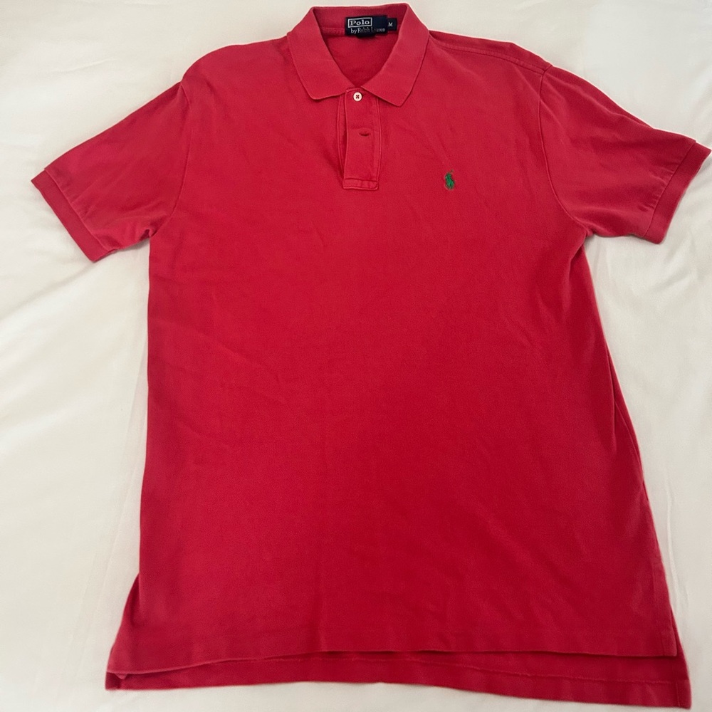 Ralph Lauren Red Polo Shirt Classic Short Sleeve